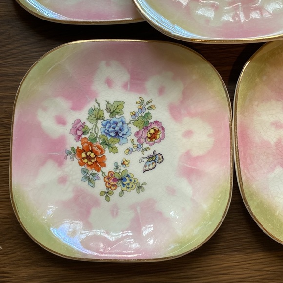 LIMOGES CHINA CO USA 5 Vintage Porcelain China Decorative Small Flowered Plate - Picture 5 of 7